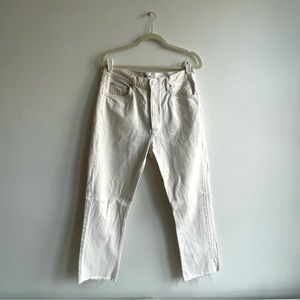 Agolde Raw Hem Remy High Rise Straight Leg Jeans